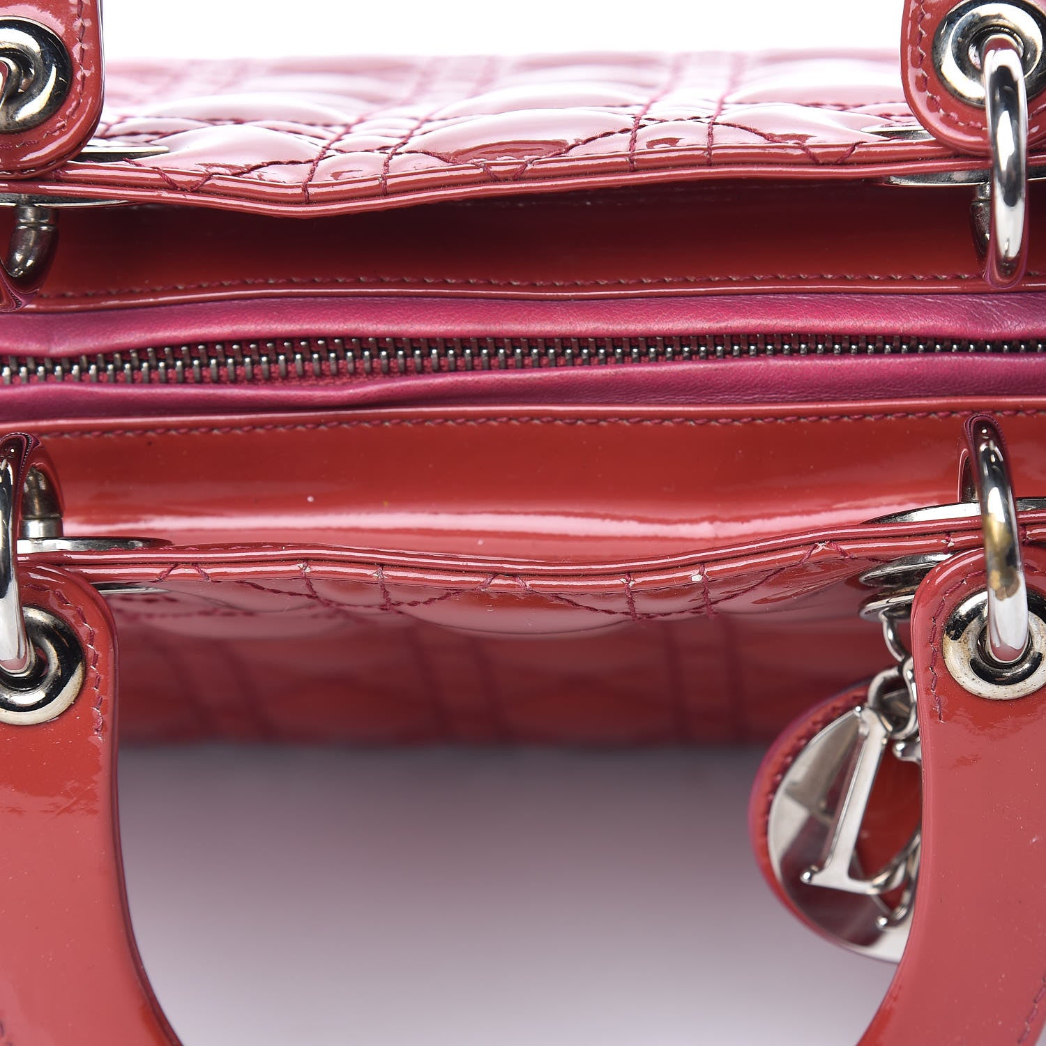 Christian Dior Patent Cannage Large Lady Dior Pink 29 of 30