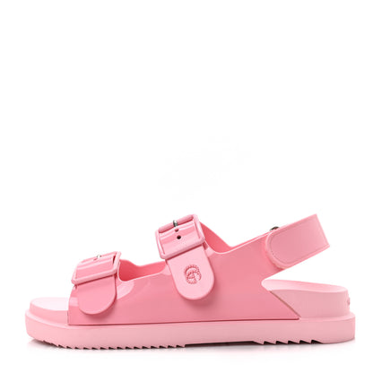 Gucci Rubber Mini Double G Womens Isla Dad Sandals 40 Wild Rose 1 of 8