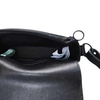 Off-White Saffiano Striped Mini Diag Binder Clip Bag Black White 5 of 9