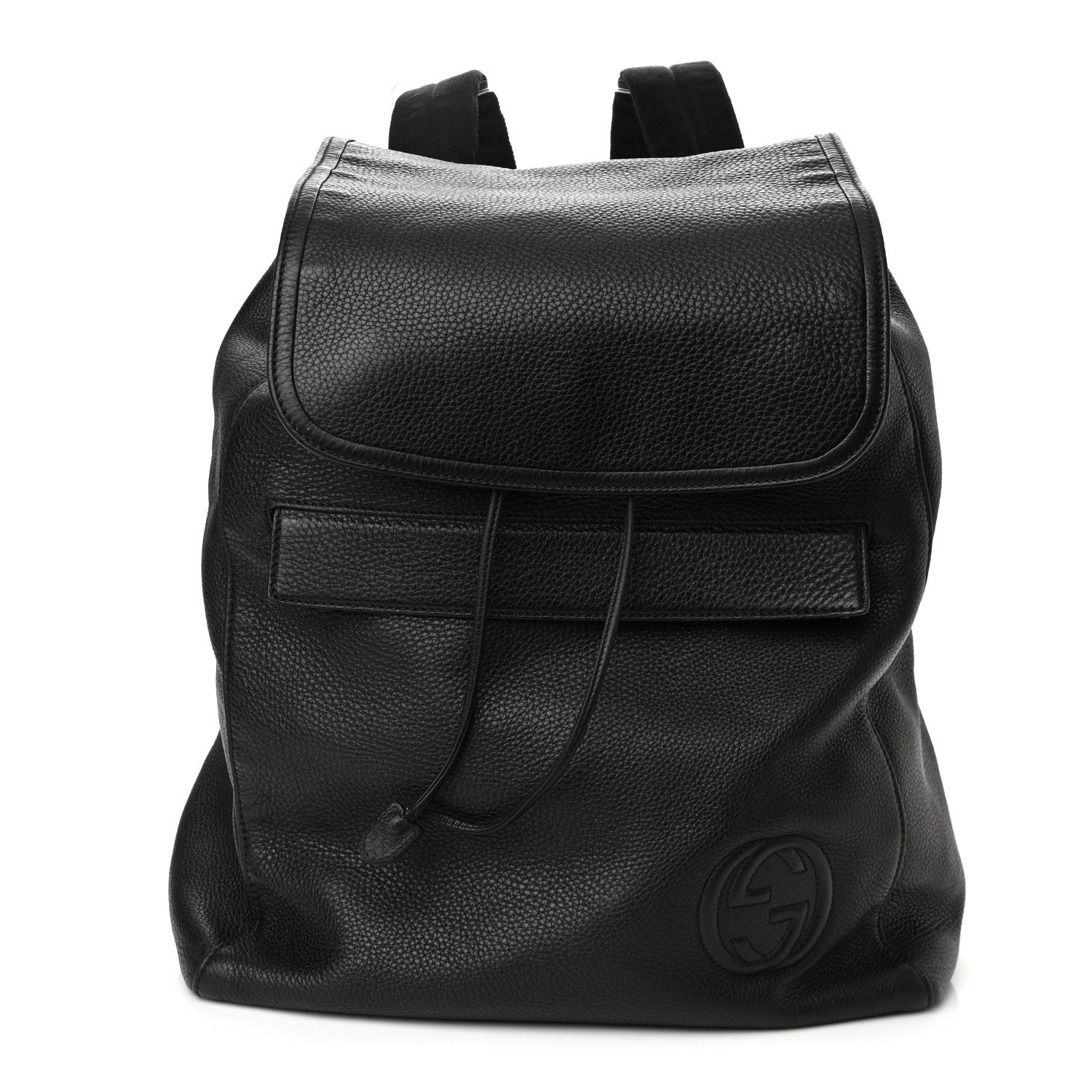 Gucci Pebbled Calfskin Soho Backpack Black 1 of 10