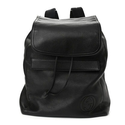 Gucci Pebbled Calfskin Soho Backpack Black 1 of 10