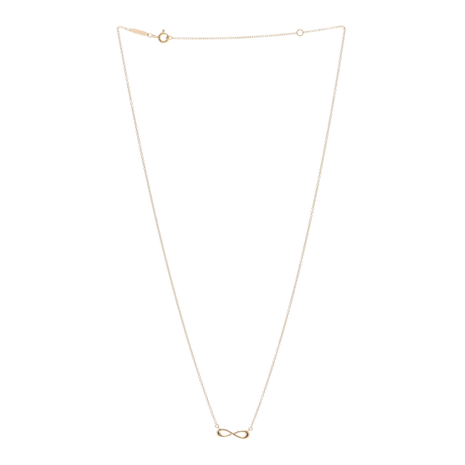 Tiffany 18K Rose Gold Infinity Pendant Necklace 3 of 5