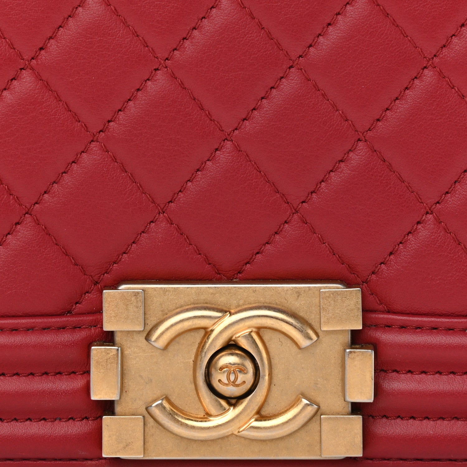 Chanel Calfskin Quilted Medium Boy Flap Red 8 of 11