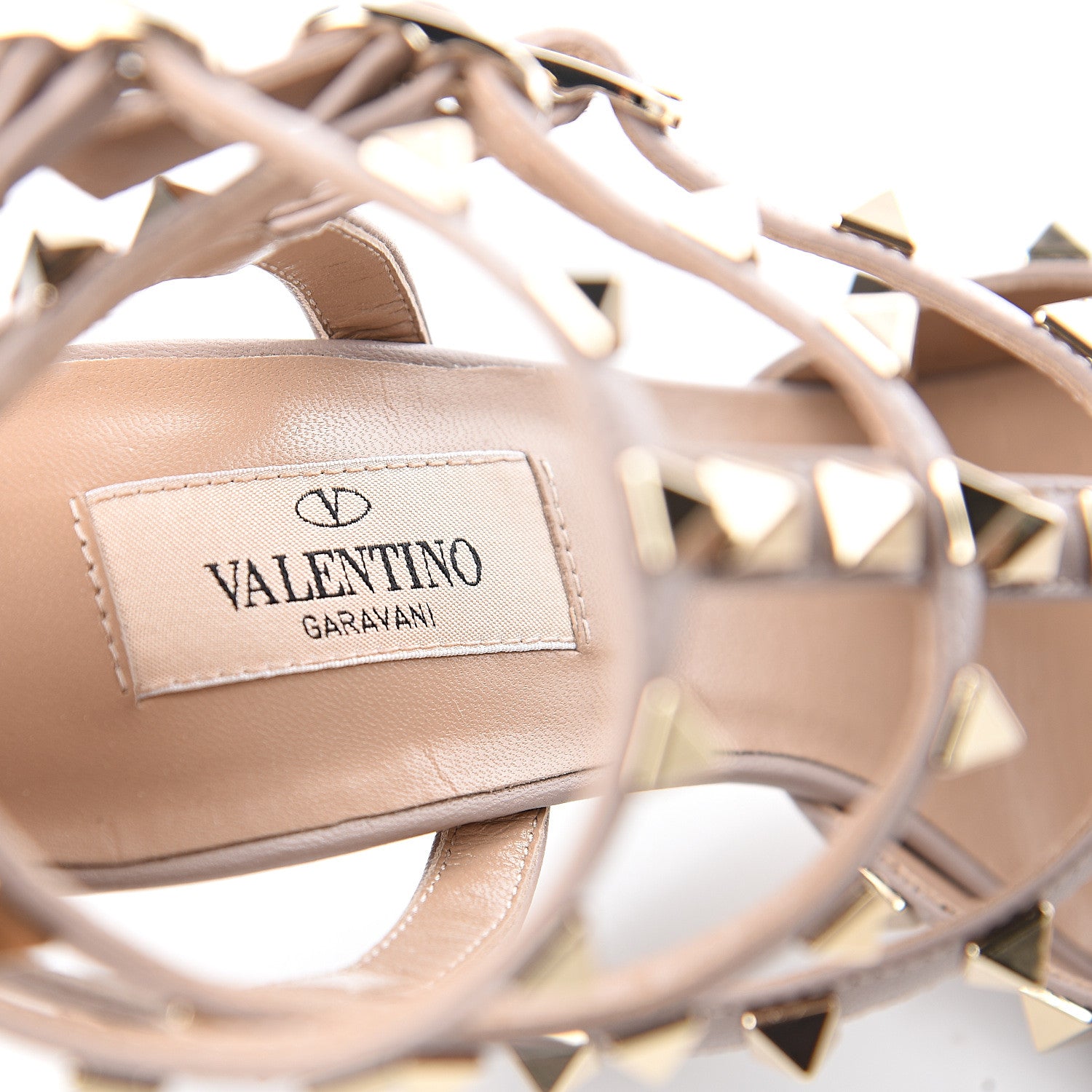 Valentino Garavani Patent Rockstud Ankle Strap 65mm Pumps 37 Poudre 7 of 9
