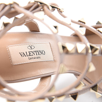 Valentino Garavani Patent Rockstud Ankle Strap 65mm Pumps 37 Poudre 7 of 9