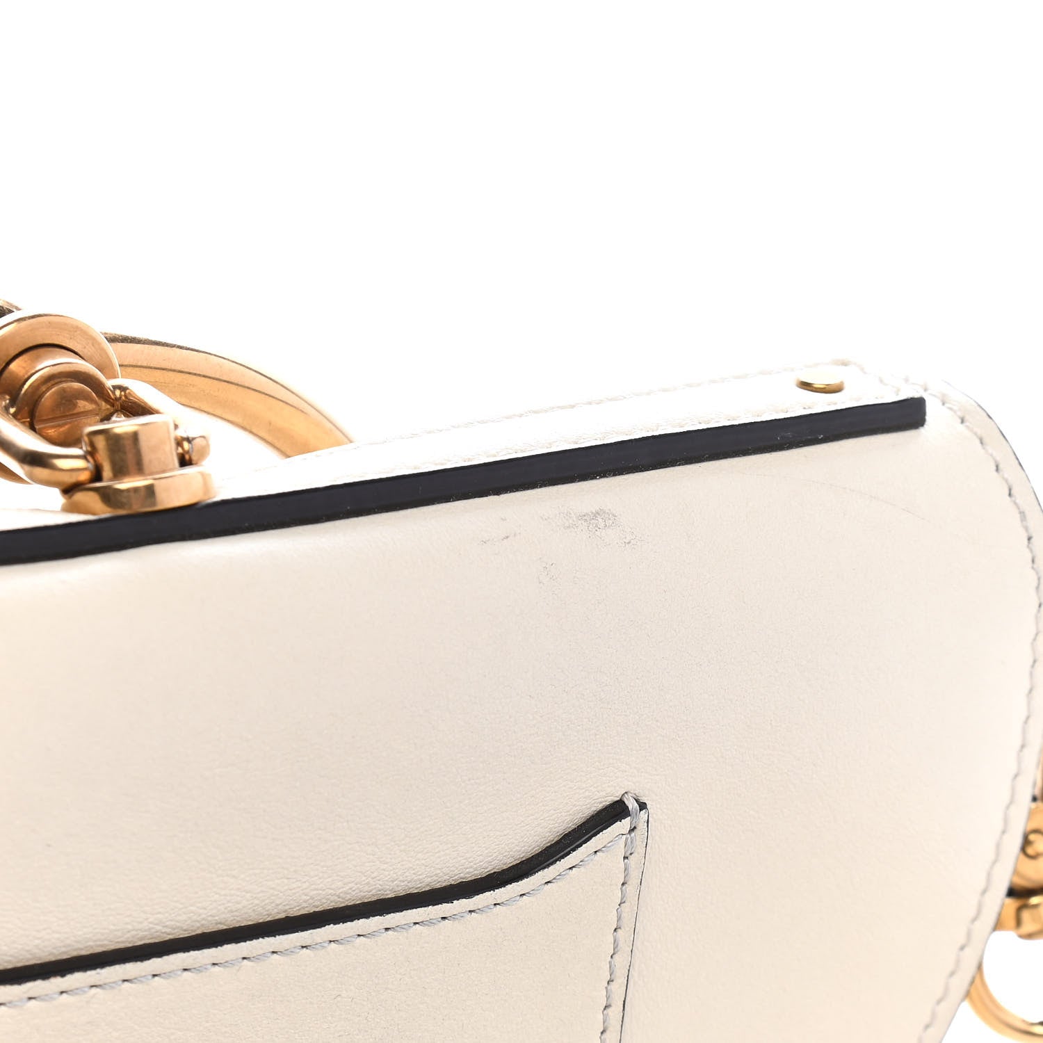 Chloe Calfskin Small Nile Bracelet Minaudiere Bag Off White 9 of 9