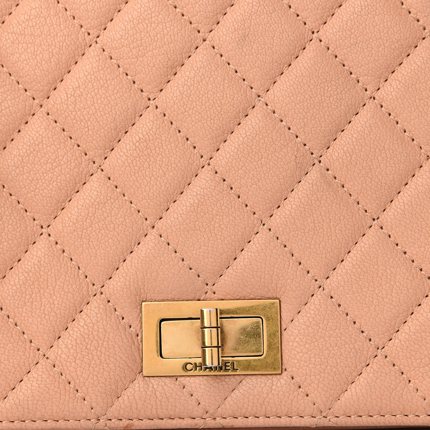 Chanel Goatskin Quilted Large Rita Top Handle Flap Beige 9 of 9