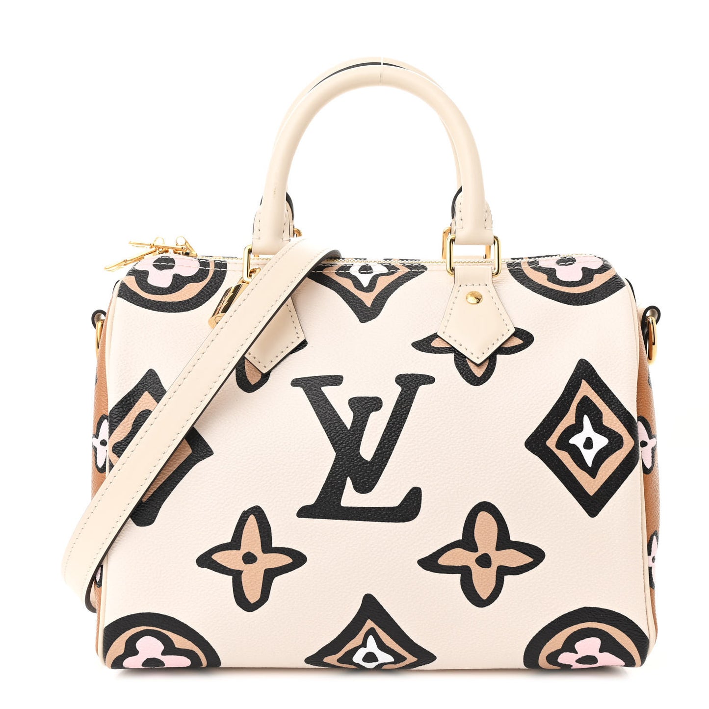 Monogram Giant Wild At Heart Speedy Bandouliere 25 Creme