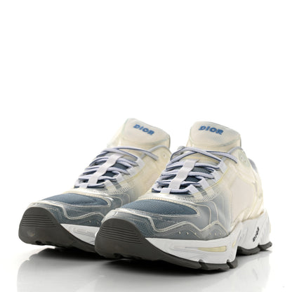 Christian Dior Calfskin Mens CD1 Sneakers 45 Blue White 3 of 9