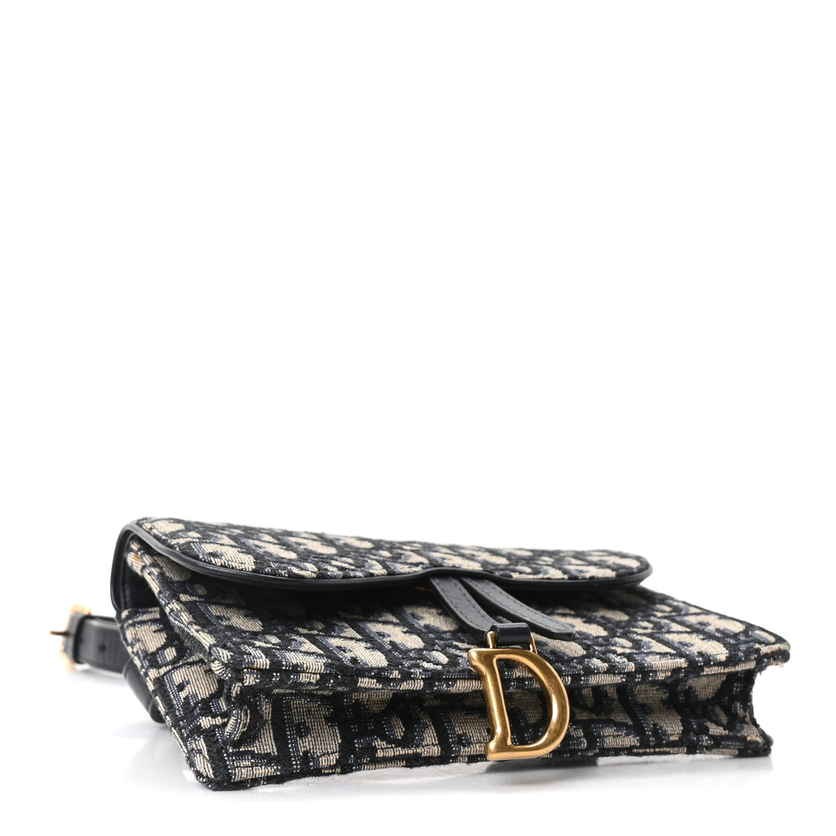 Christian Dior Oblique Saddle Belt Bag Blue 3 of 9