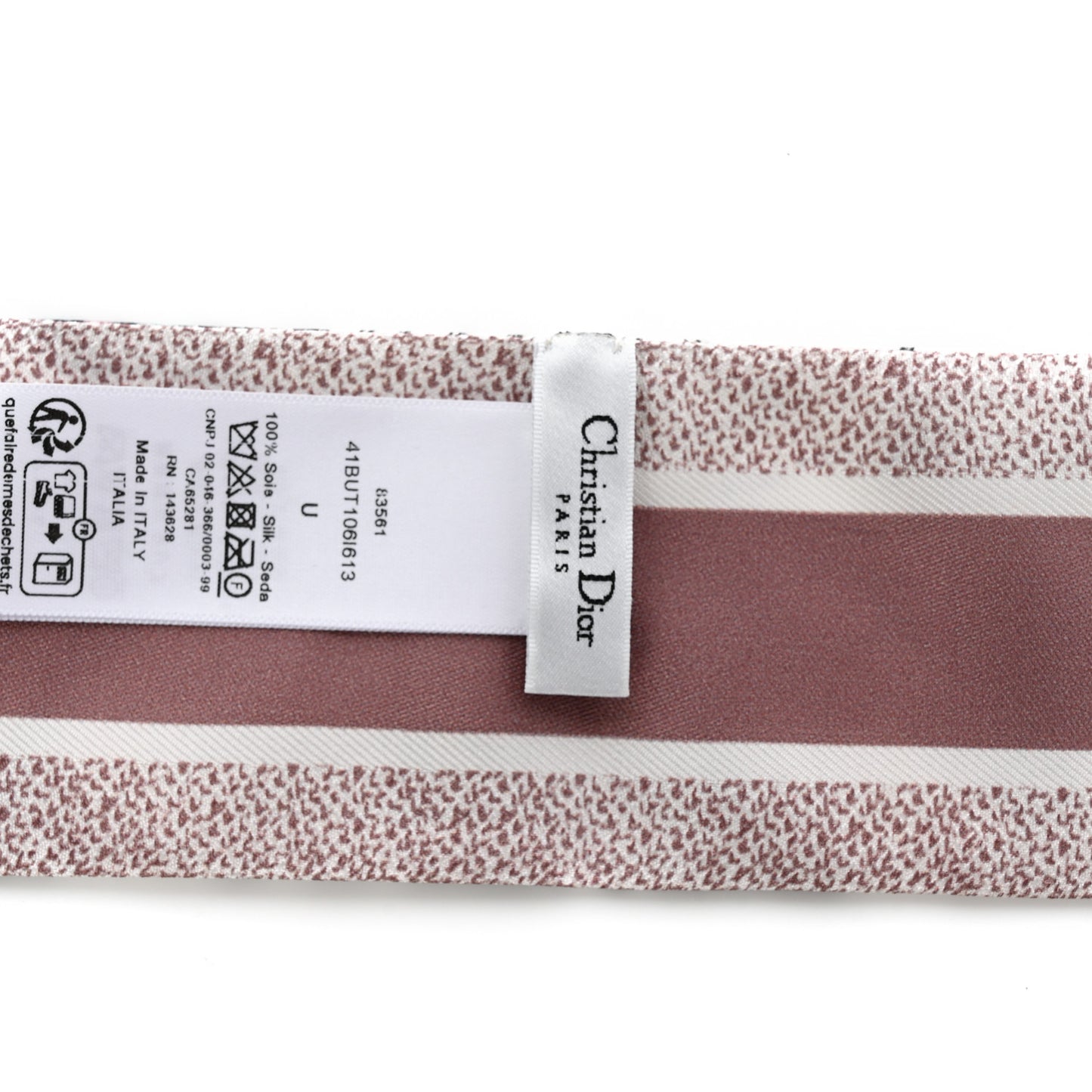 Silk Mitzah Scarf White Pink