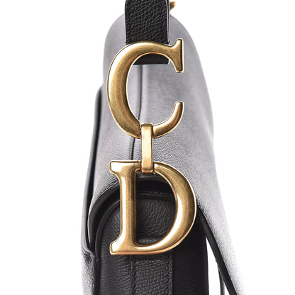 Christian Dior Grained Calfskin Saddle Bag Black 14 of 14