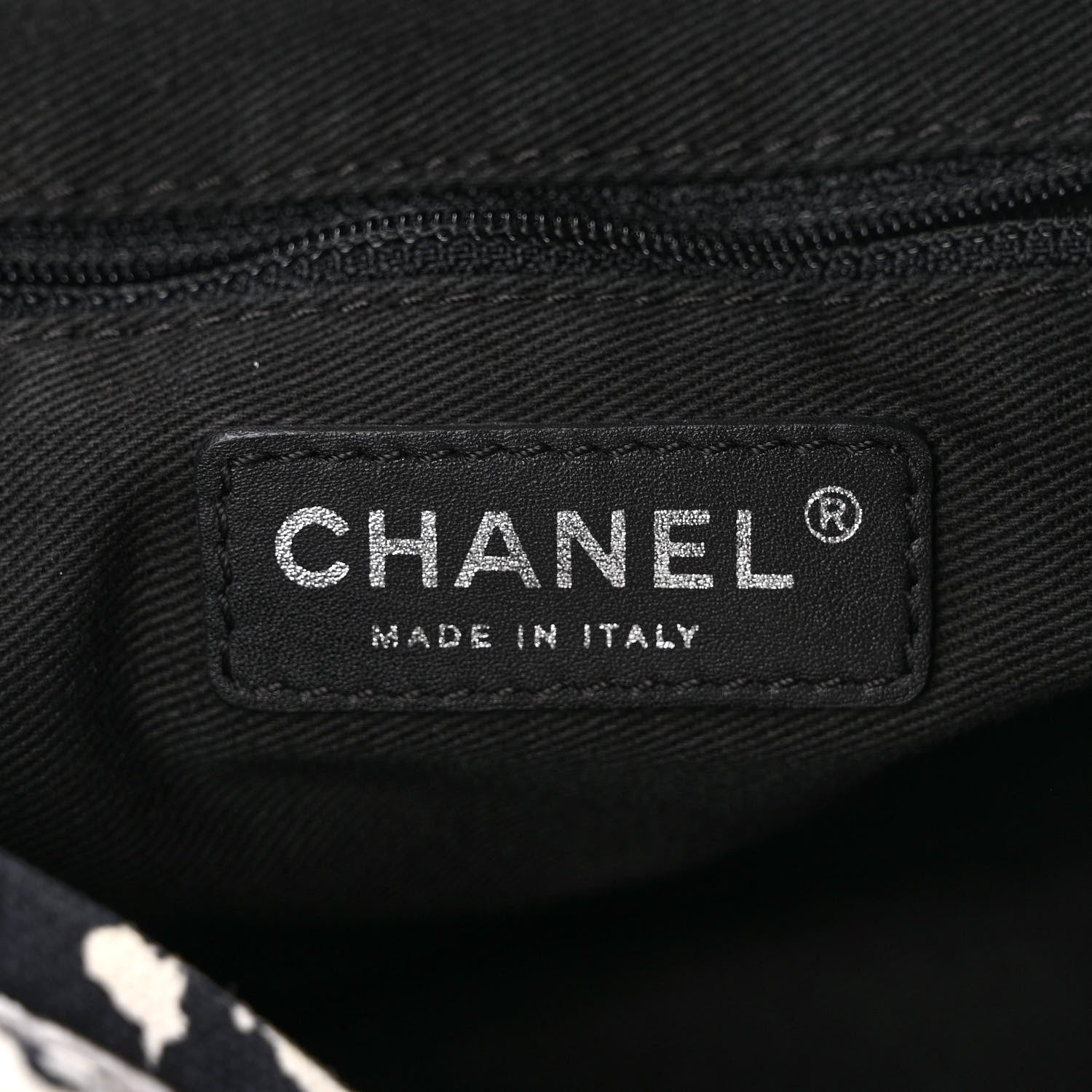 Chanel Canvas Coco Airline Messenger Bag Black White 7 of 10