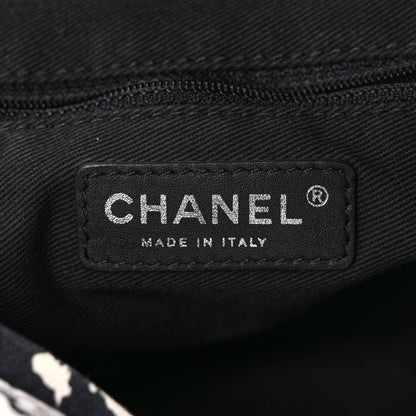 Chanel Canvas Coco Airline Messenger Bag Black White 7 of 10