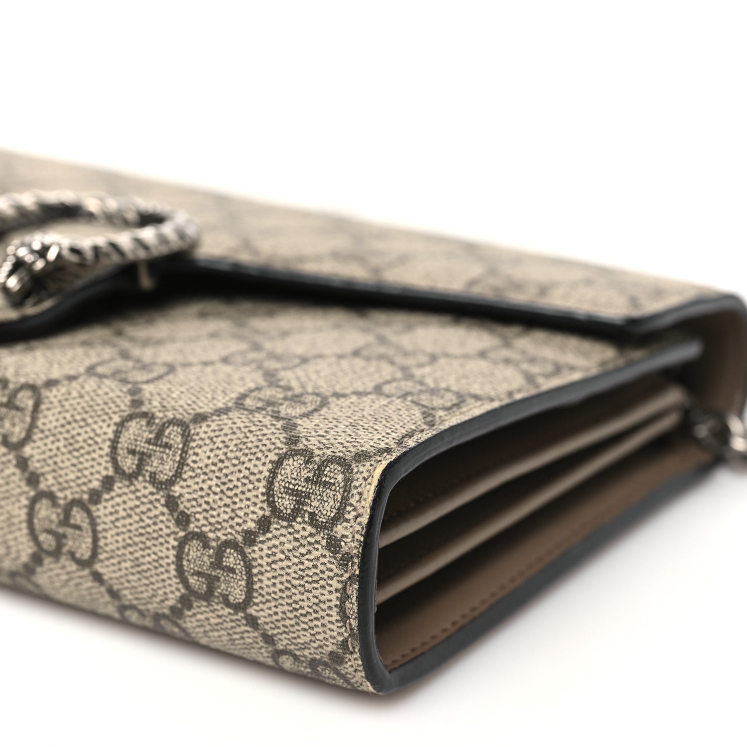 Gucci GG Supreme Monogram Mini Dionysus Chain Wallet Beige Taupe 10 of 11