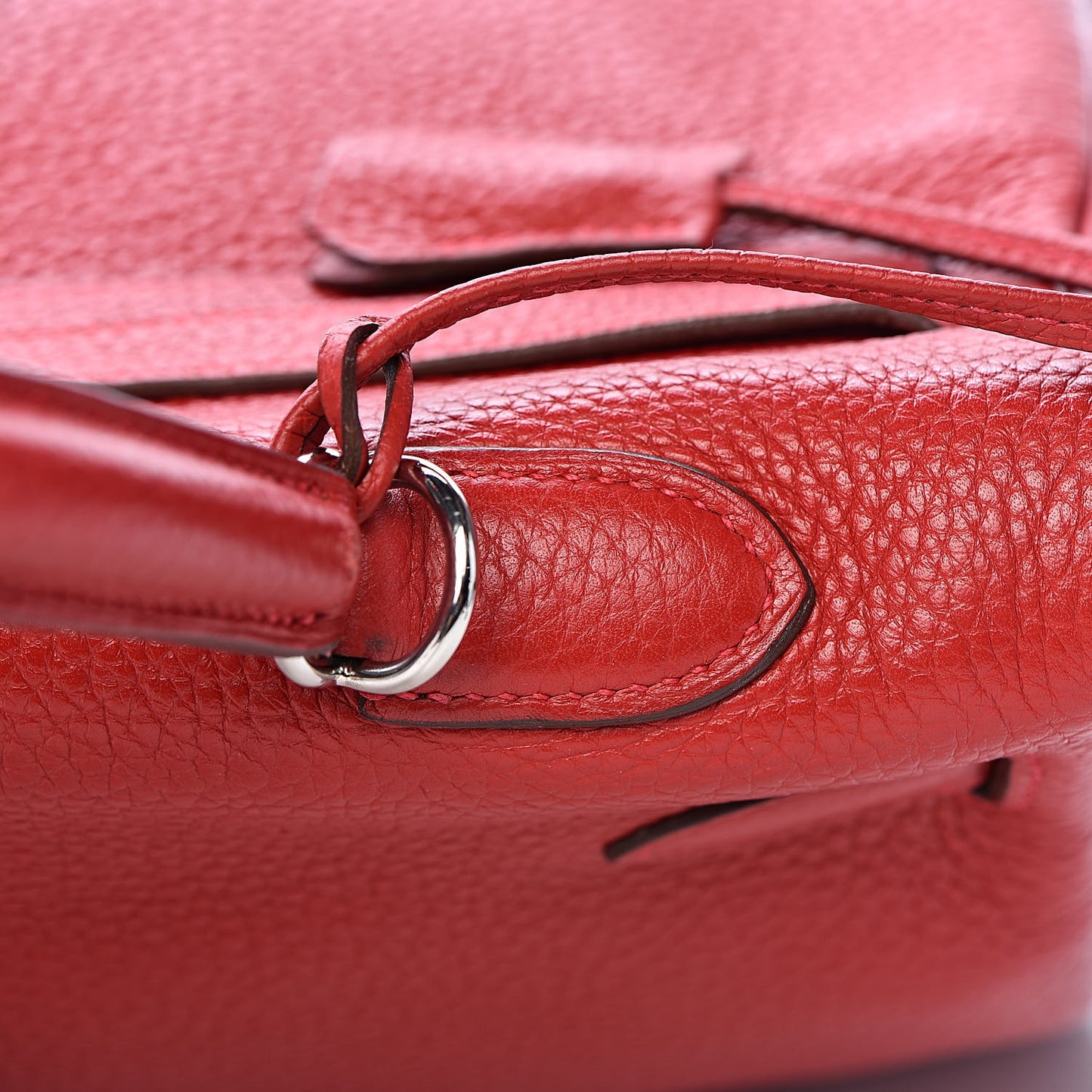 Taurillon Clemence Retourne Kelly 35 Rouge Garance