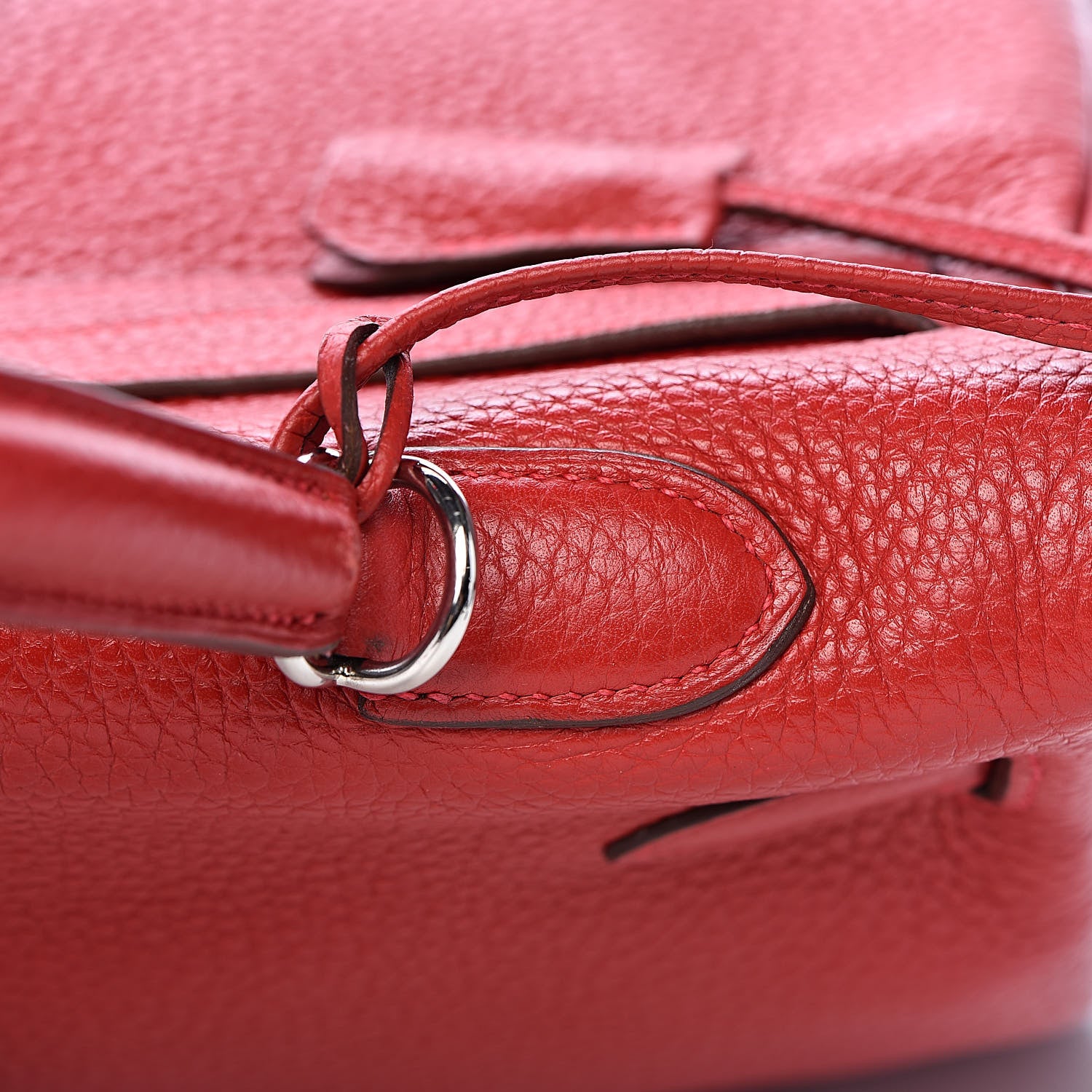 Hermes Taurillon Clemence Retourne Kelly 35 Rouge Garance 24 of 35