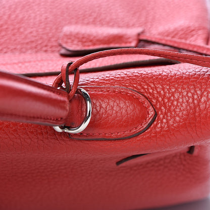 Hermes Taurillon Clemence Retourne Kelly 35 Rouge Garance 24 of 35
