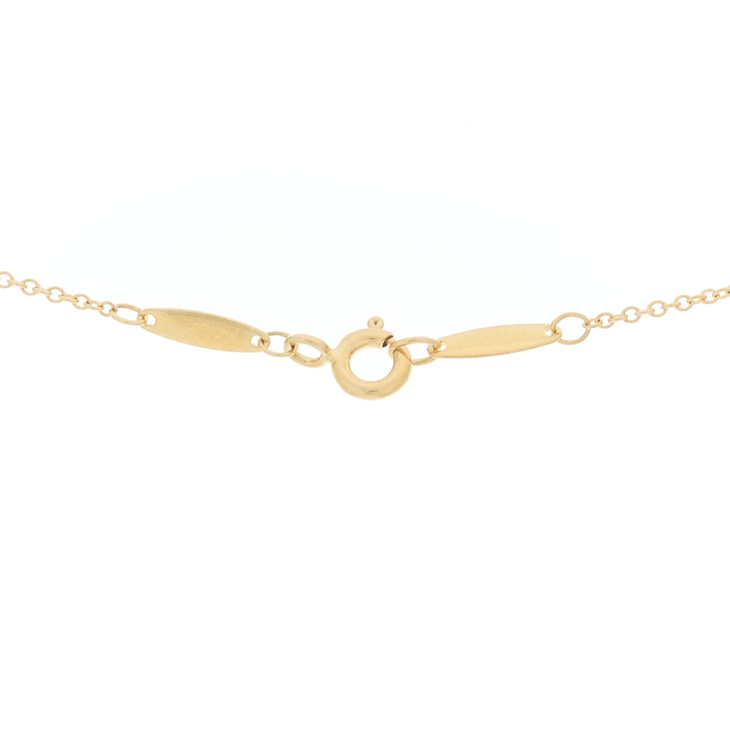 Tiffany 18K Yellow Gold Diamond .05ct Elsa Peretti Diamonds by the Yard Pendant Necklace 5 of 6