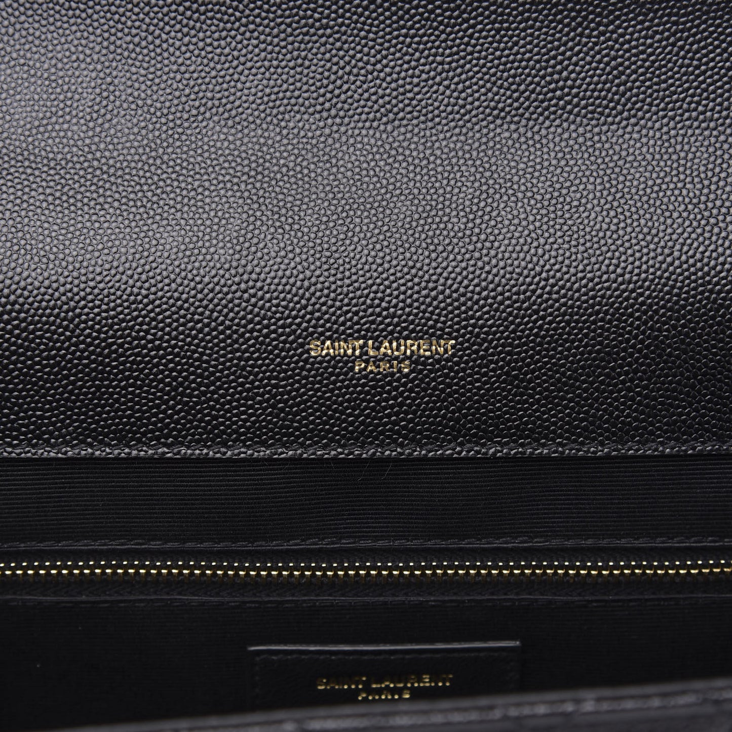 Grain De Poudre Textured Mixed Matelasse Large Triquilt Monogram Satchel Black