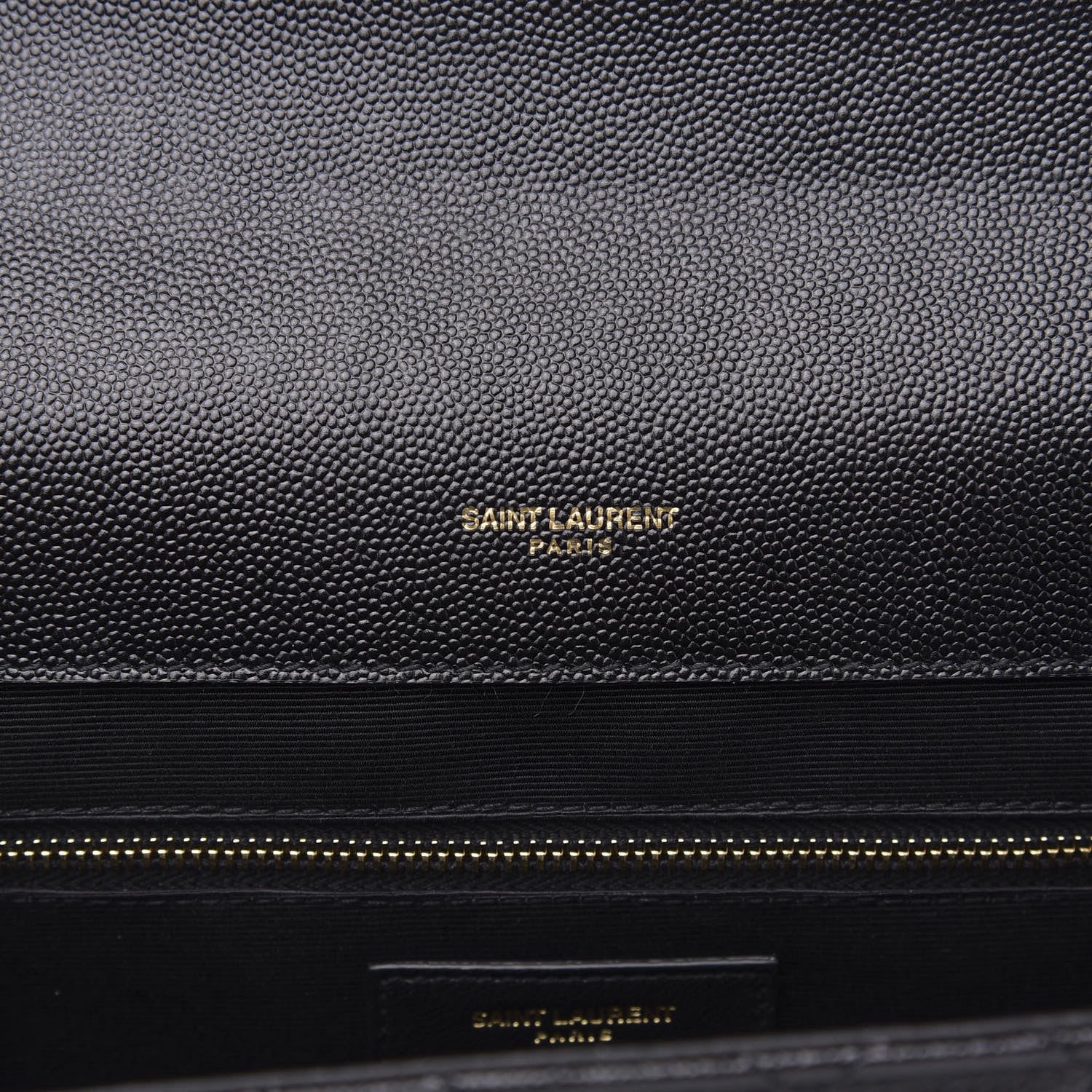Saint Laurent Grain De Poudre Textured Mixed Matelasse Large Triquilt Monogram Satchel Black 6 of 9