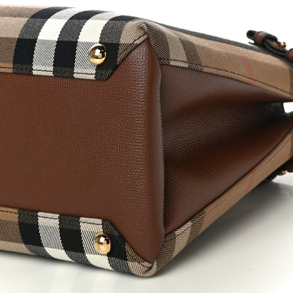 Burberry House Check Grainy Calfskin Medium Banner Tote Brown 13 of 13