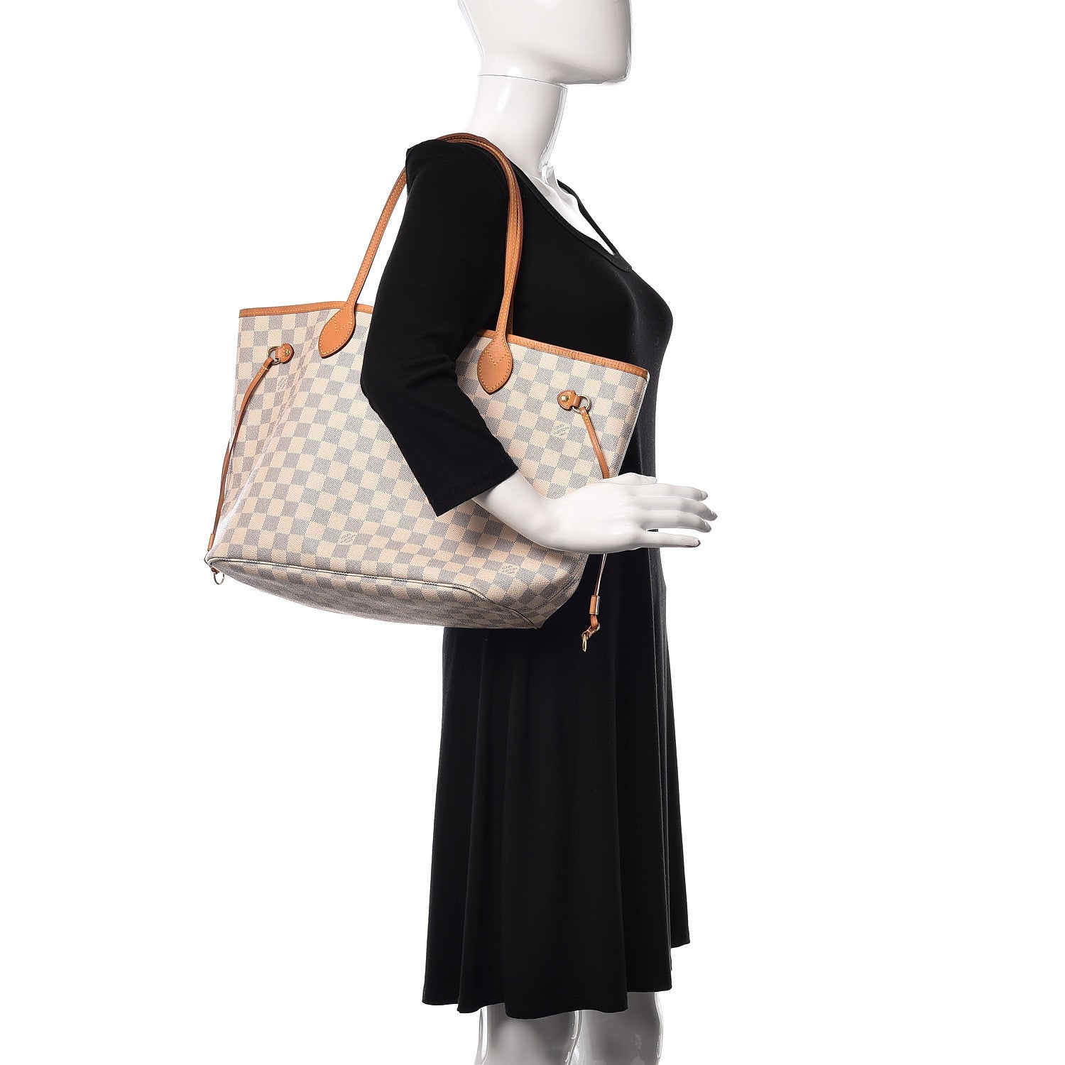 Louis Vuitton Damier Azur Neo Neverfull MM Rose Ballerine 2 of 15
