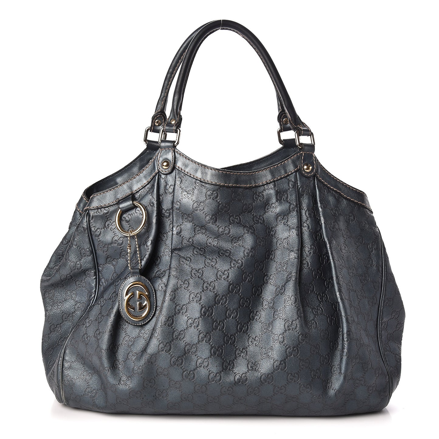 Metallic Guccissima Large Sukey Tote