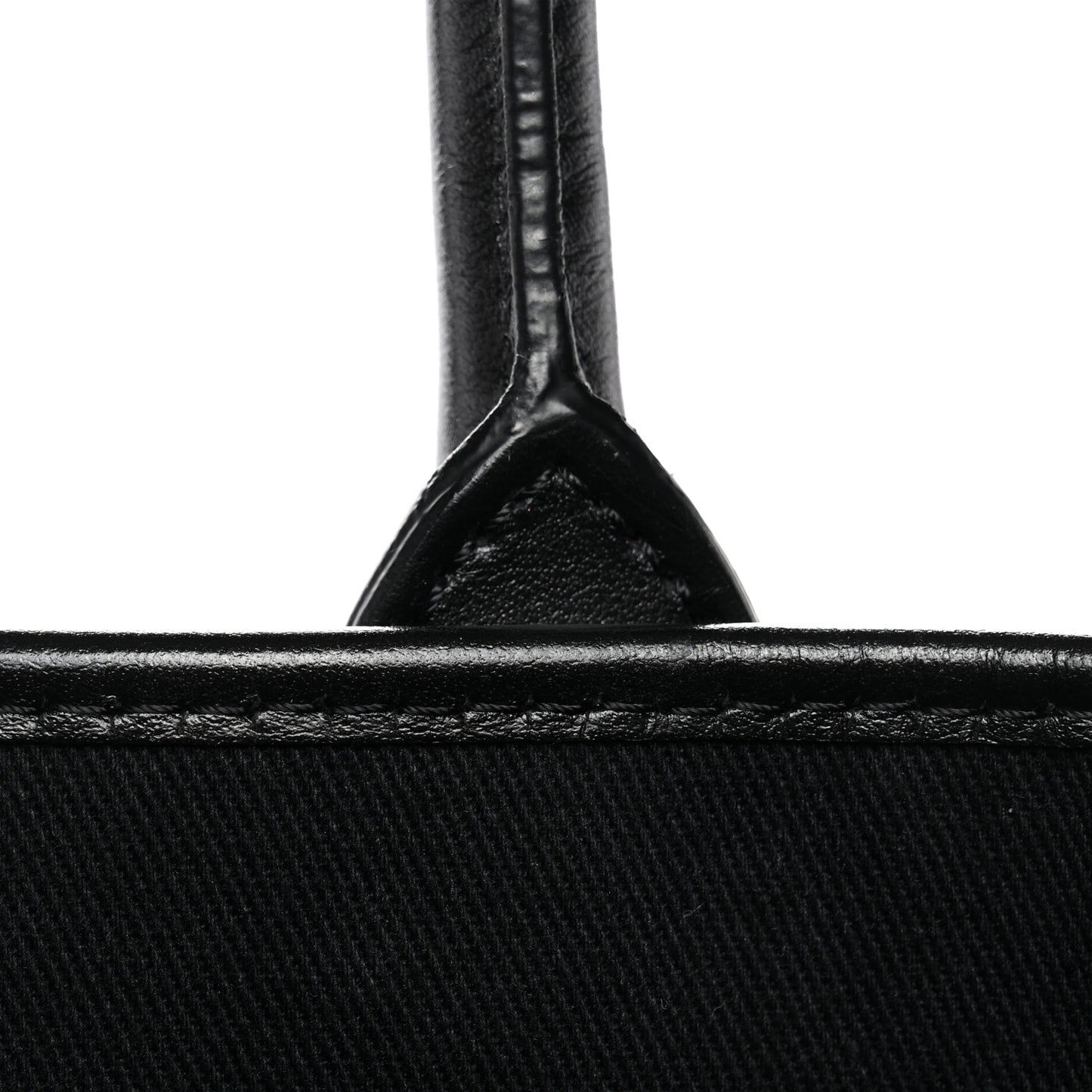 Coated Canvas Calfskin La Greca Signature Tote Bag Black Khaki