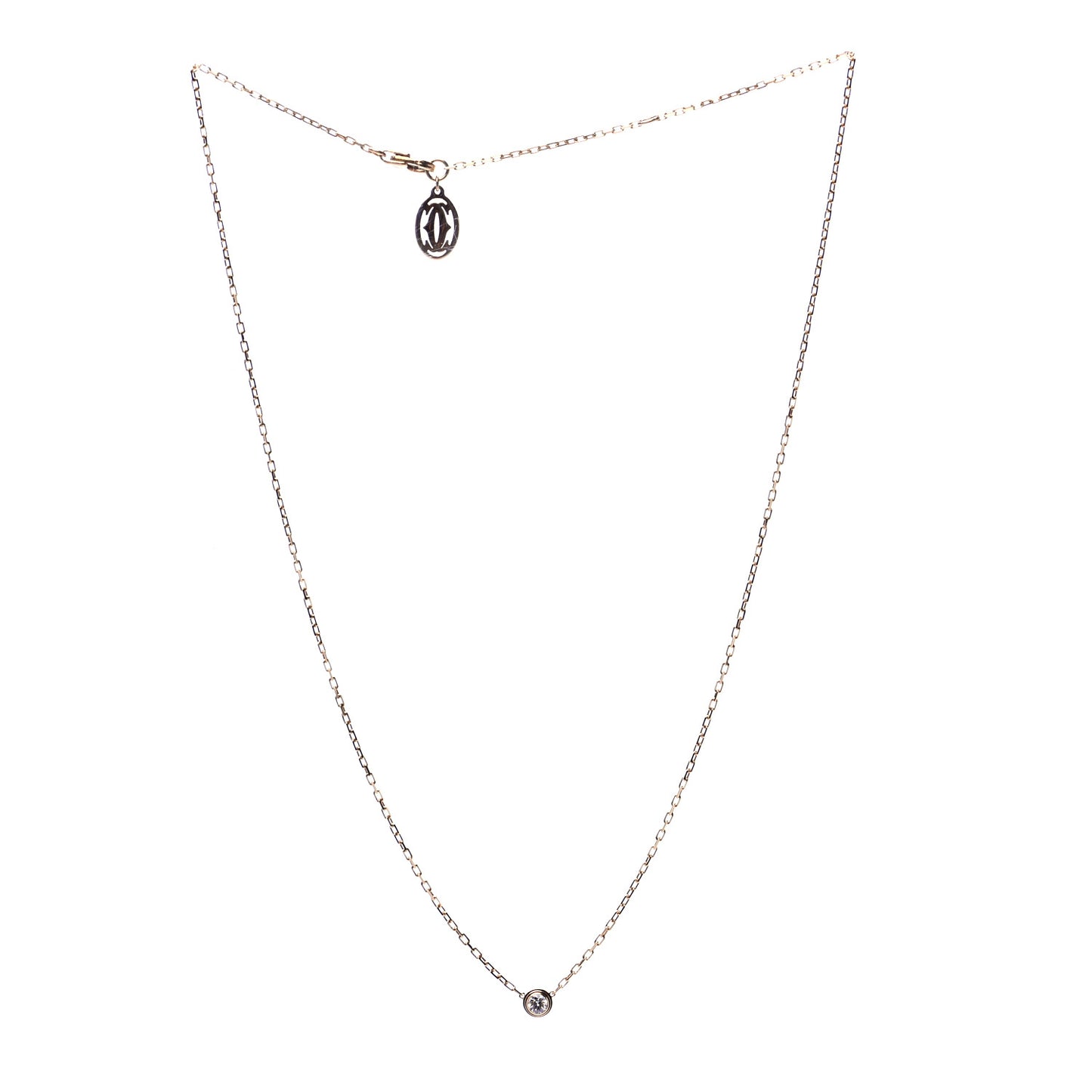 18K Yellow Gold Diamond SM D'Amour Pendant Necklace