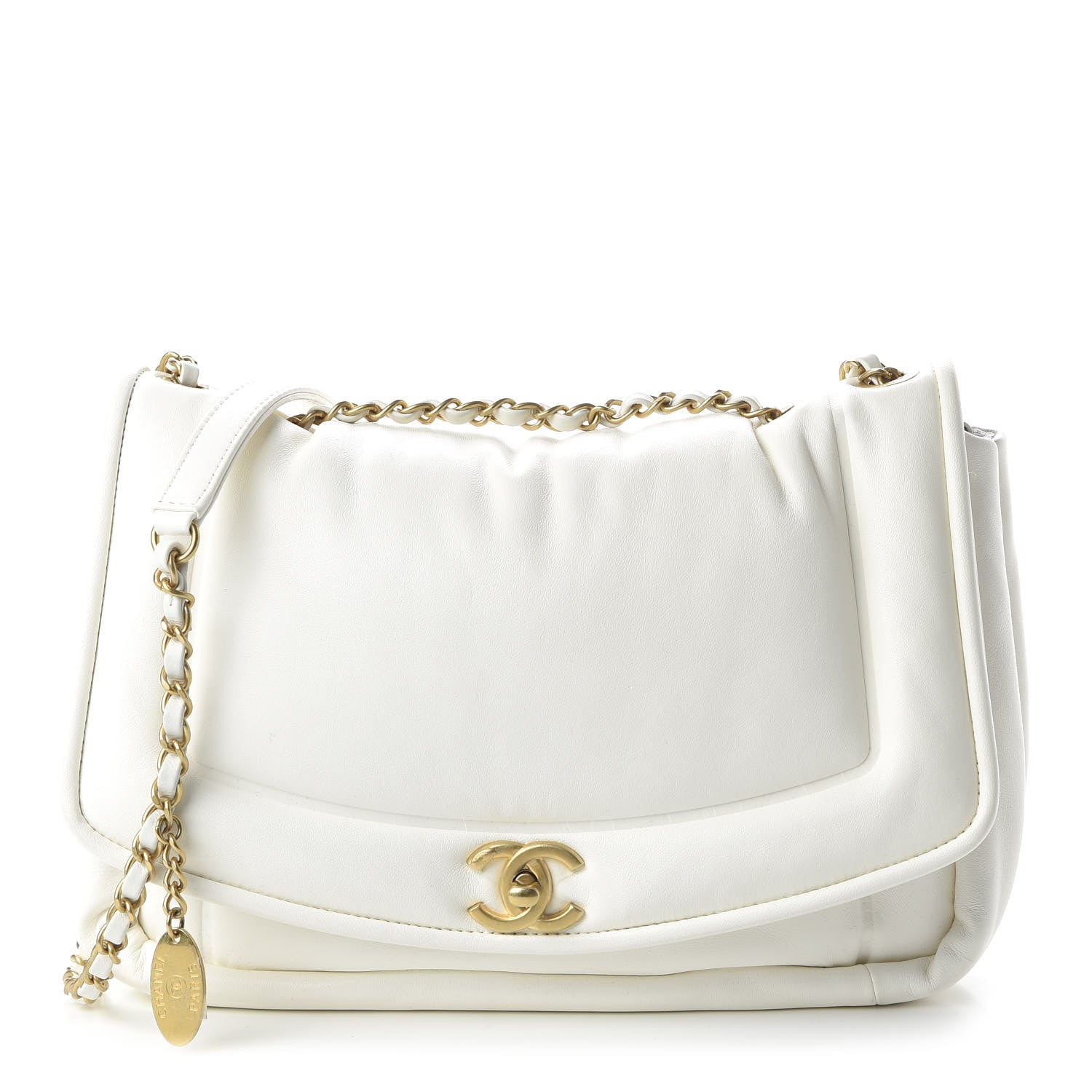 Chanel Lambskin Medium Simply Flap White 1 of 10
