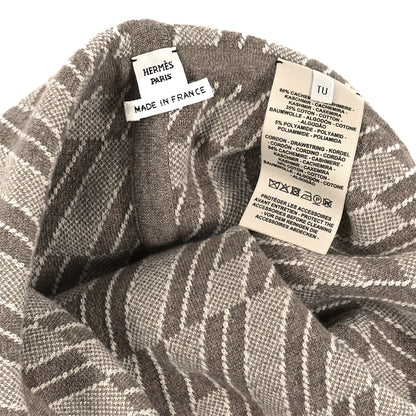 Hermes Cashmere Cotton H En Biais Reversible Collar Beige Lin 3 of 3