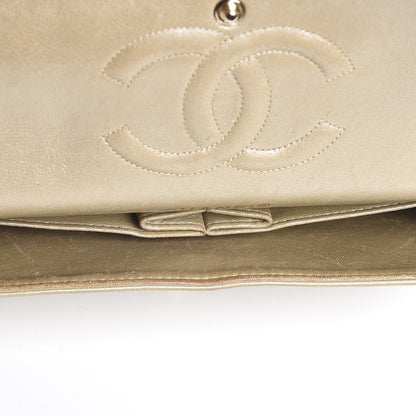Chanel Lambskin Quilted Medium Double Flap Light Gold 11 of 21