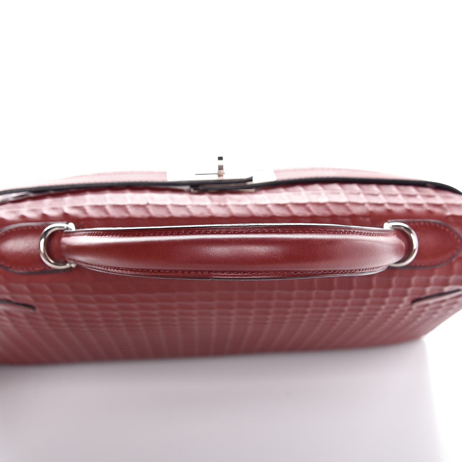 Hermes Barenia Sellier Waffle Kelly 35 Rouge H 28 of 34