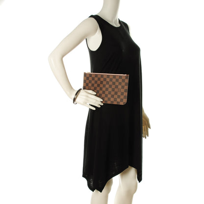 Louis Vuitton Damier Ebene Neverfull MM GM Pochette Rose Ballerine 2 of 7
