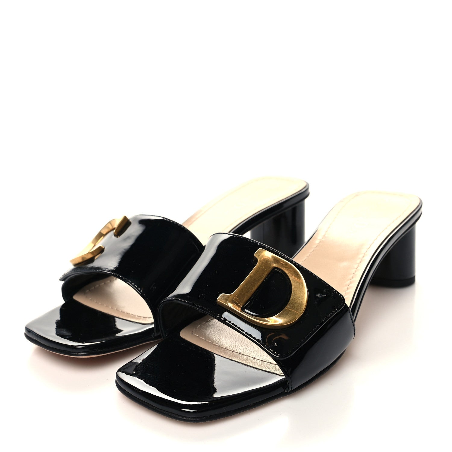 Christian Dior Patent C'est Dior 50mm Slide Sandals 41.5 Black 3 of 9