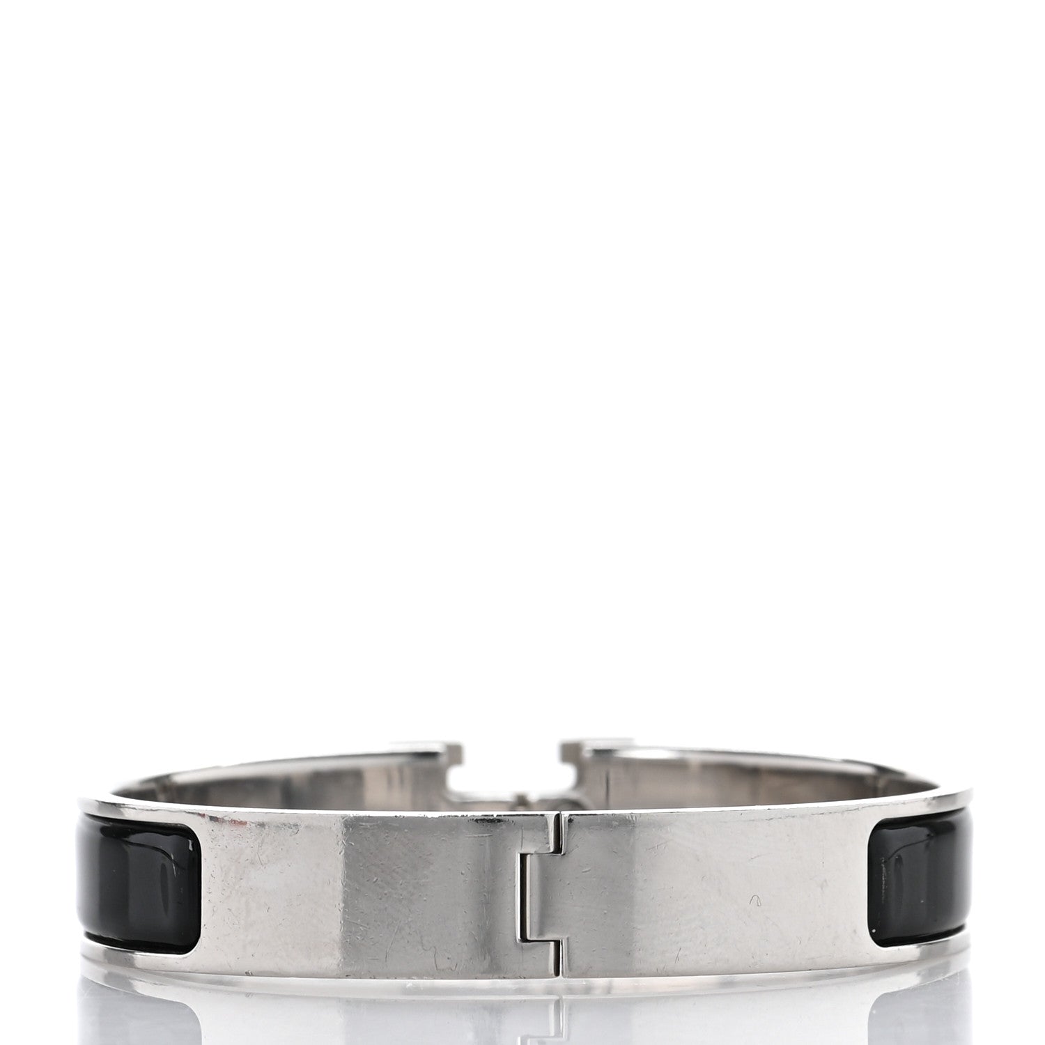 Hermes Enamel Narrow Clic Clac H Bracelet GM Black 3 of 5