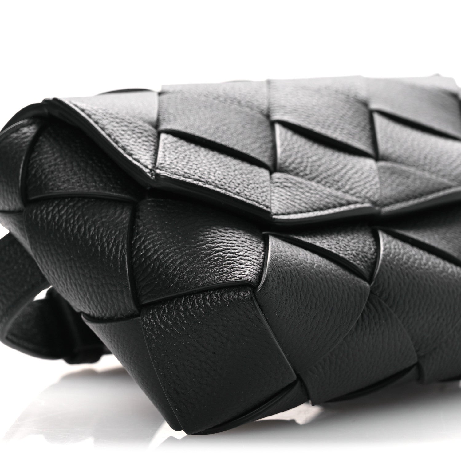 Bottega Veneta Calfskin Intreccio Diago Belt Bag Black 8 of 9