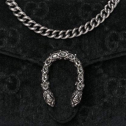 Gucci Velvet GG Monogram Mini Dionysus Chain Wallet Black 7 of 9