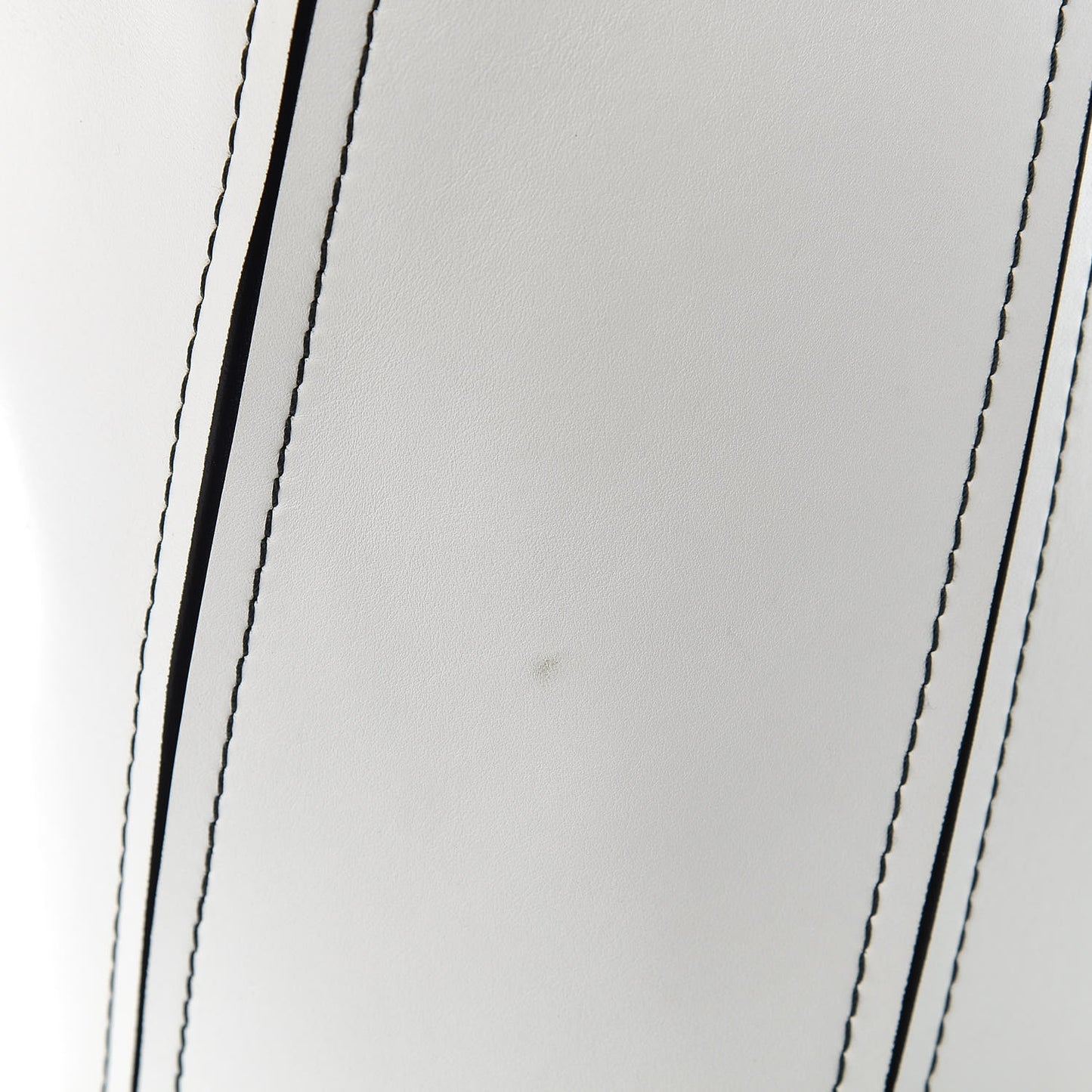 Smooth Calfskin Medium Hex Bucket Bag Black White