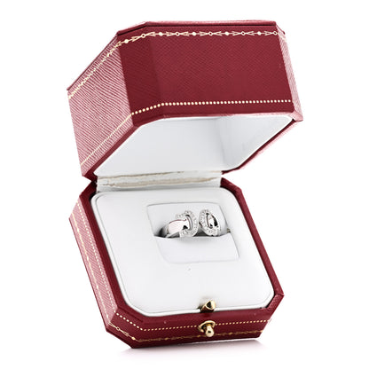 Cartier 18K White Gold Diamond C De Cartier Ring 54 7 5 of 5
