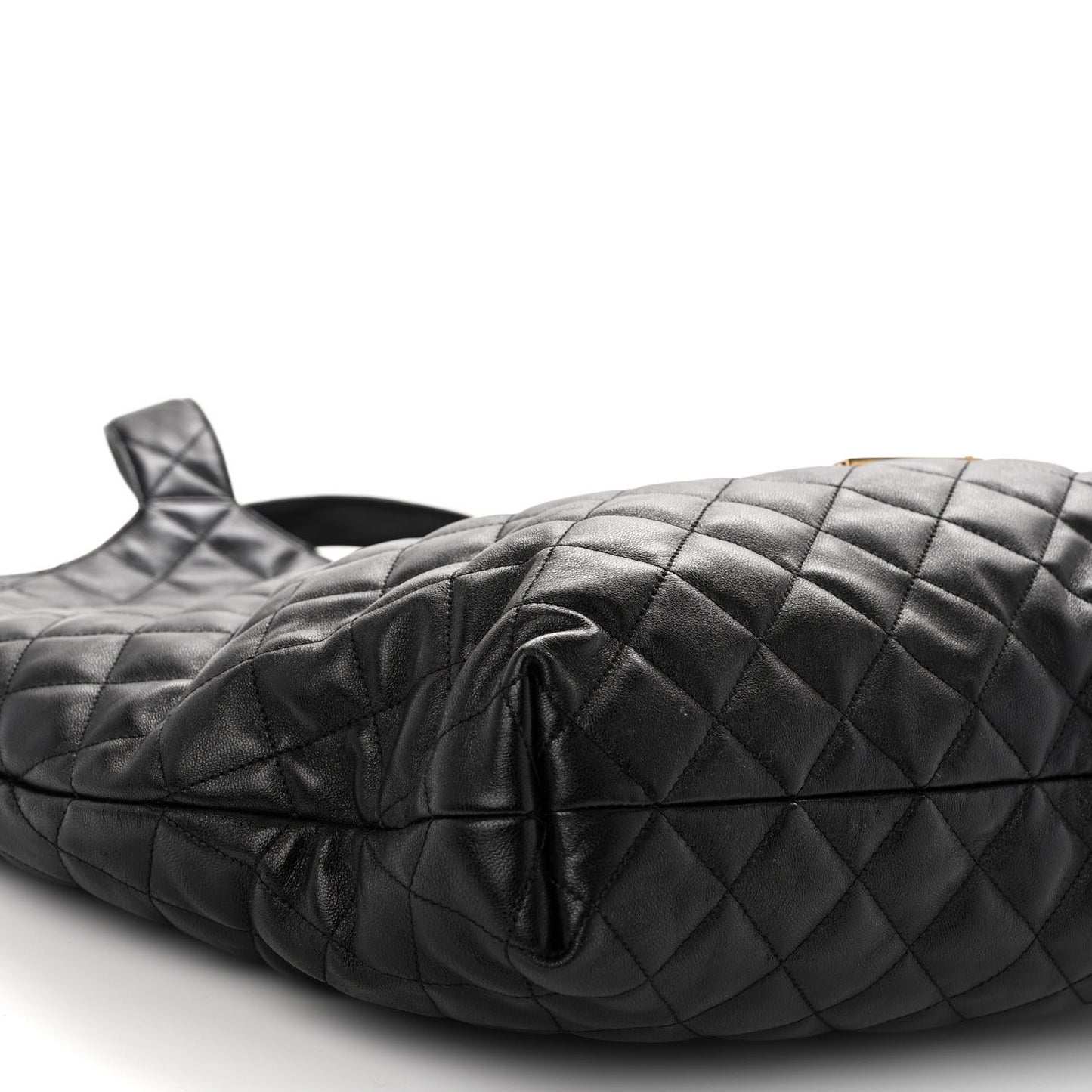 Lambskin Quilted Maxi Icare Shopping Tote Black