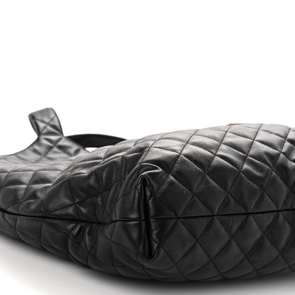 Saint Laurent Lambskin Quilted Maxi Icare Shopping Tote Black 9 of 10