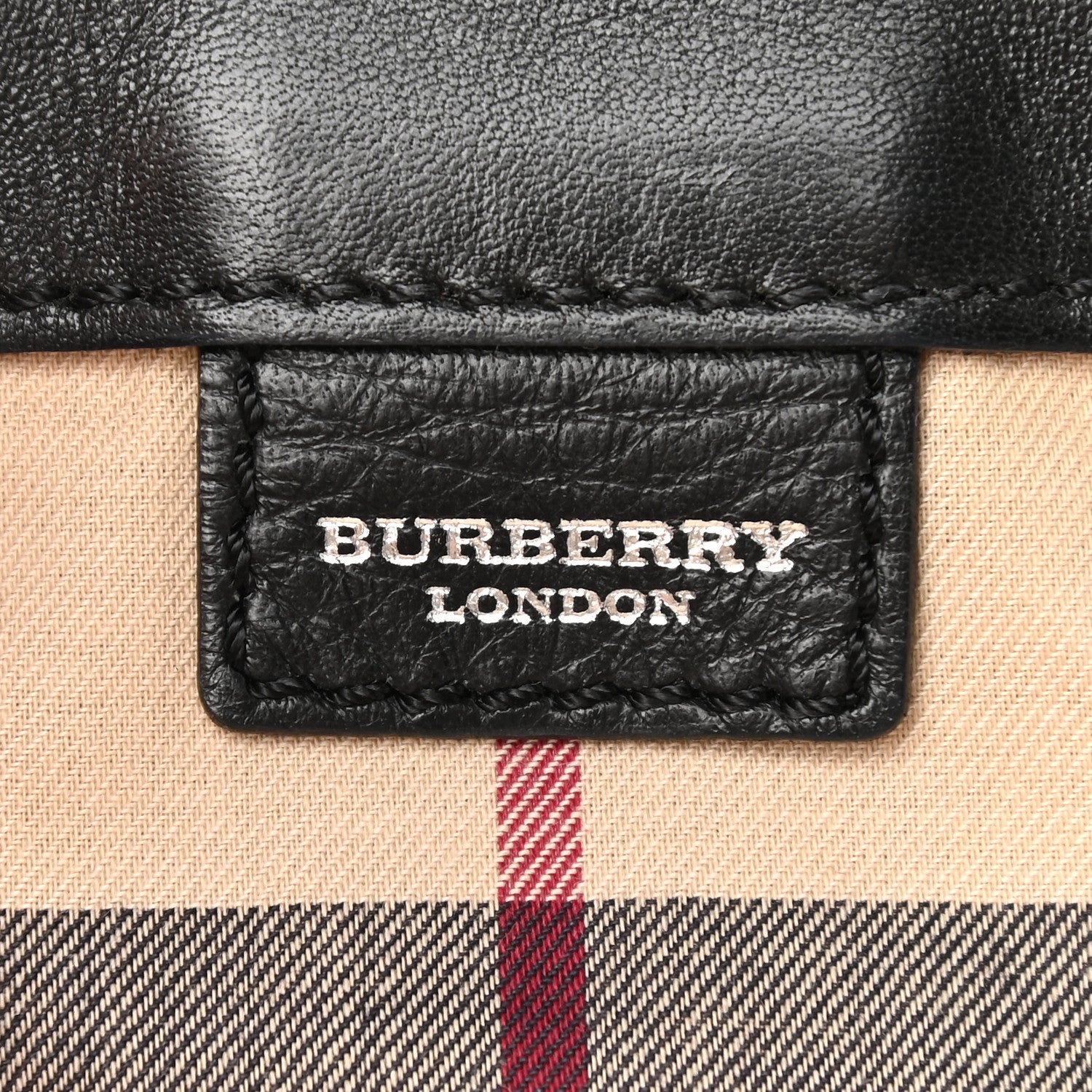 Burberry Calfskin Logo Strap Shoulder Bag Black 6 of 10