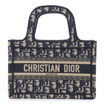 Christian Dior Oblique Mini Book Tote Blue Multicolor 1 of 10