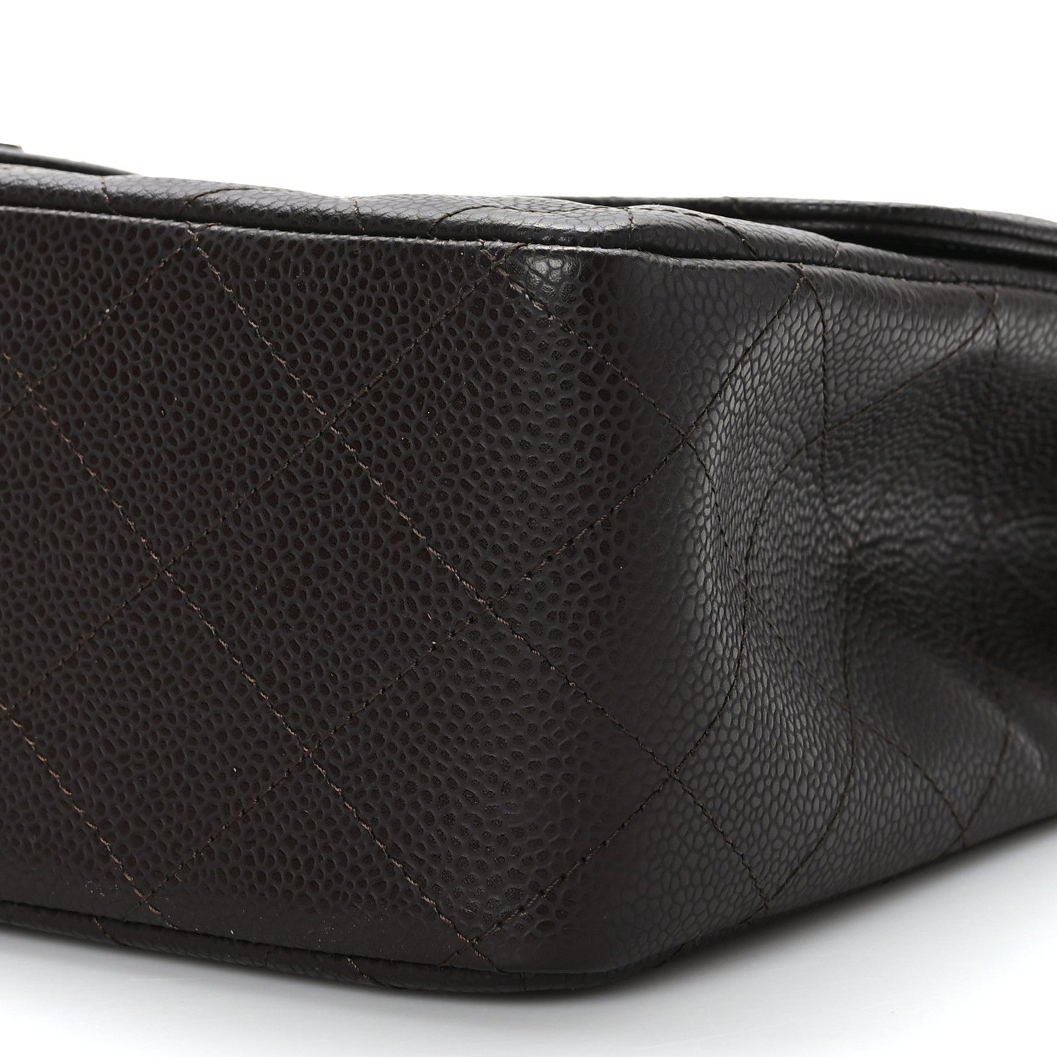Chanel Caviar Quilted Jumbo Single Flap Dark Brown 8 of 8