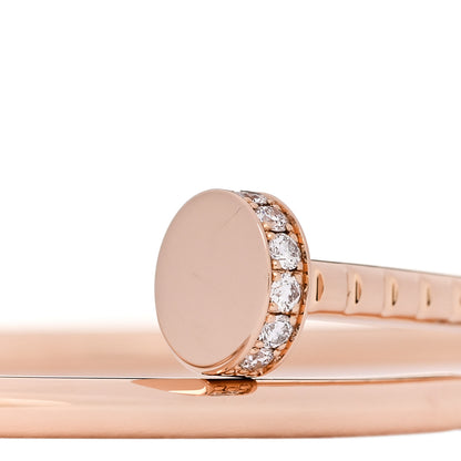 Cartier 18K Pink Gold Diamond Small Juste Un Clou Bracelet 15 3 of 5