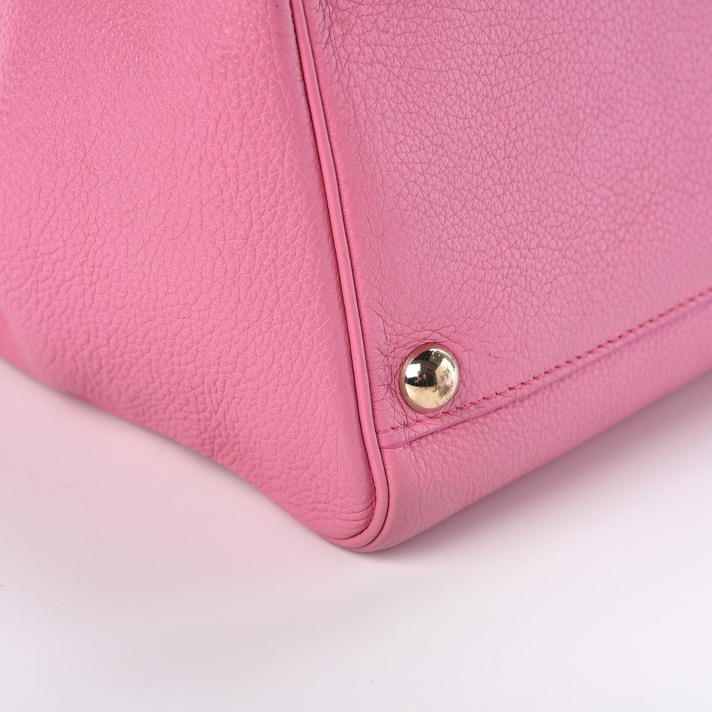 Grained Calfskin MM Brillant Satchel Pink