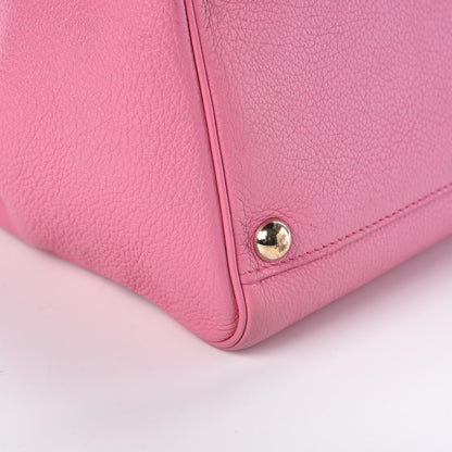 Delvaux Grained Calfskin MM Brillant Satchel Pink 13 of 17