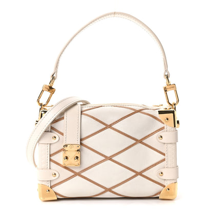 Louis Vuitton Lambskin Malletage Side Trunk PM Creme Noisette 1 of 9